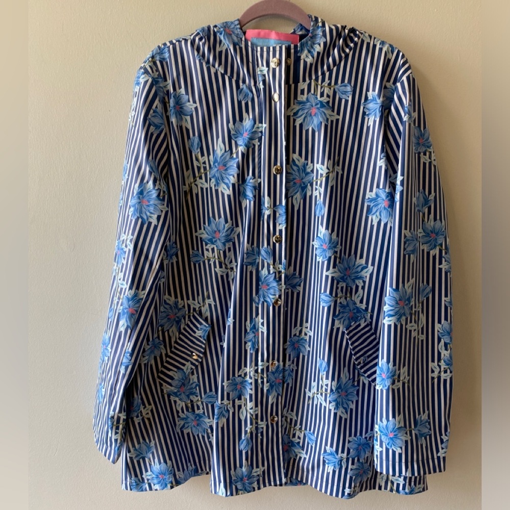 DRAPER JAMES RSVP Printed Rain Jacket - Rain Coat - XL
